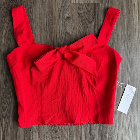 Sienna Sky Tops - Sienna Sky Red Bow Tie Strap Top size M NEW